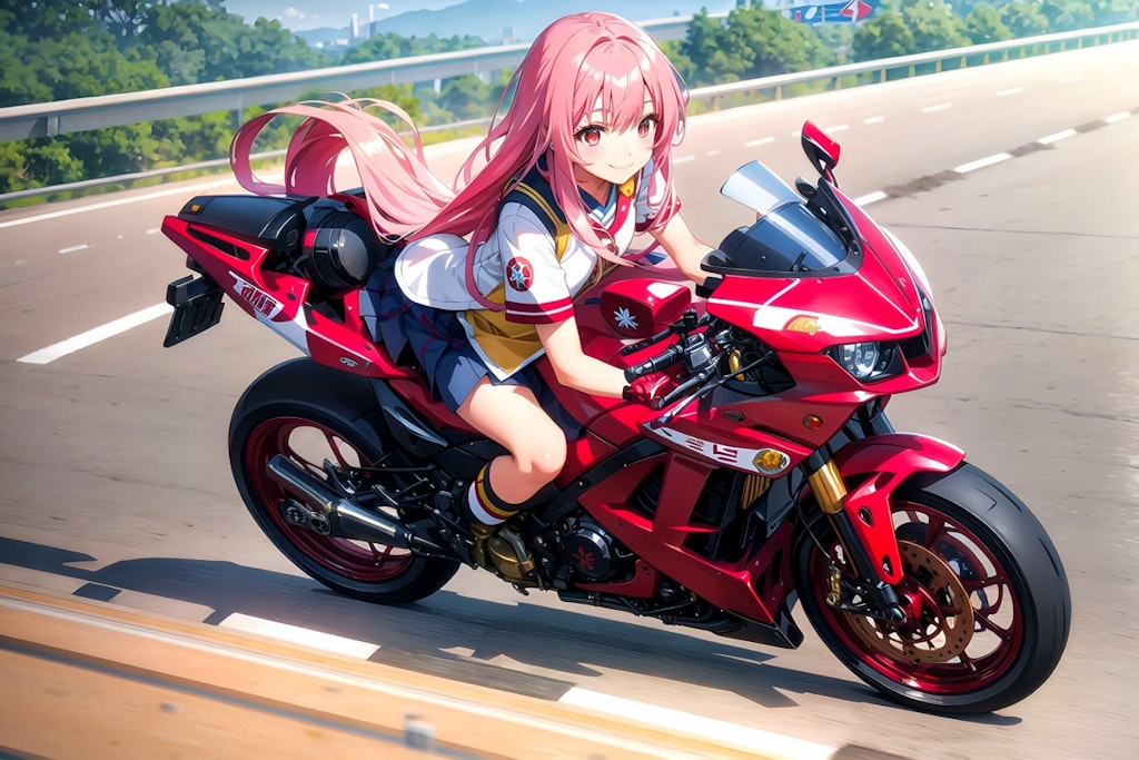 V4B　バイク女子高生