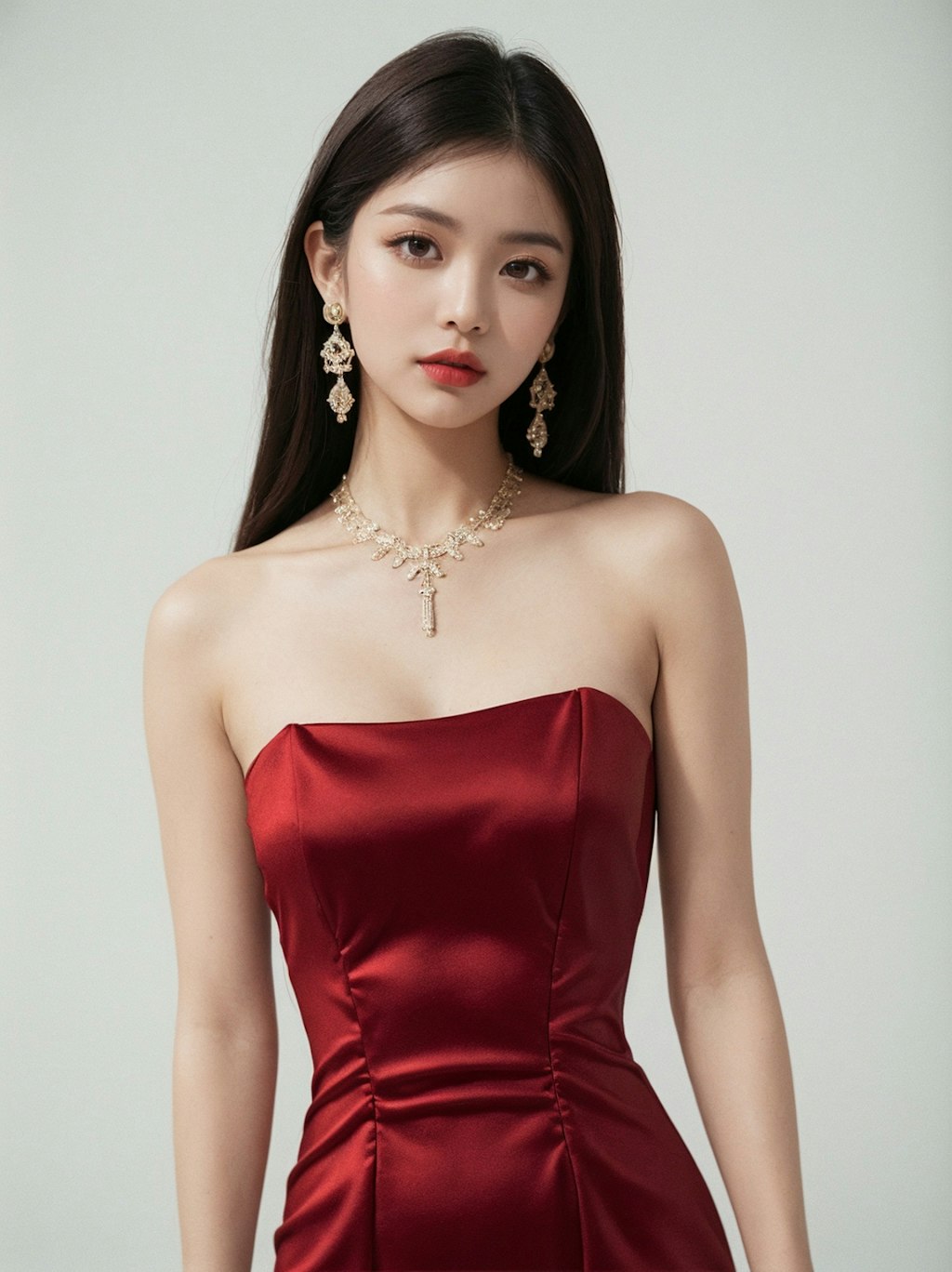 red dress