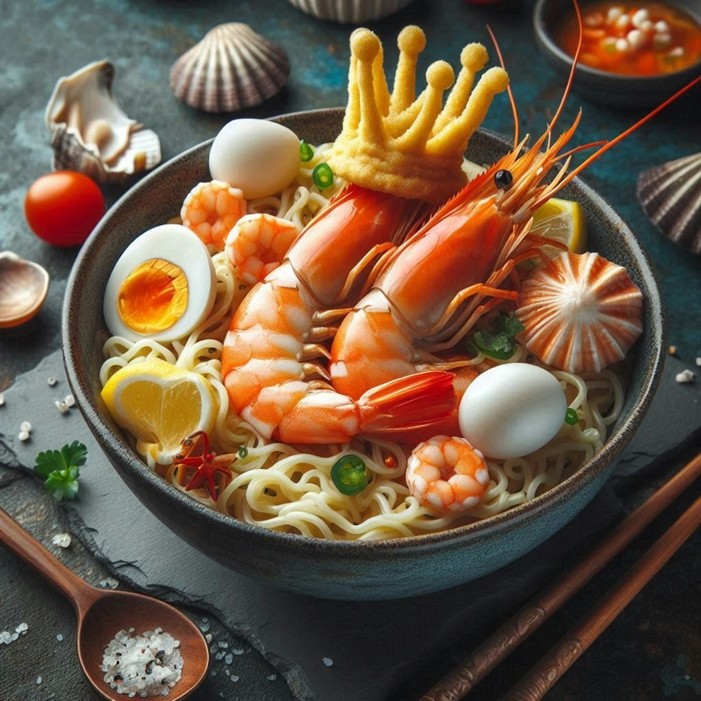 王様のseafood noodle