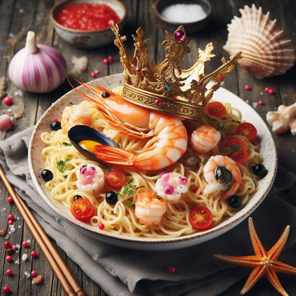 王様のseafood noodle