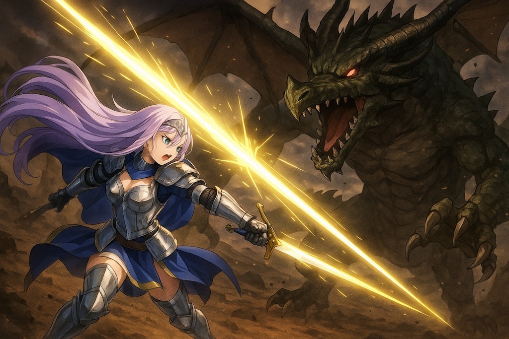 騎士とドラゴンの戦い