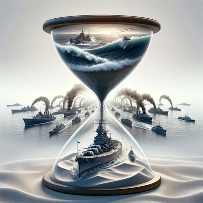 Timeless Warfare: The Endless Naval Battle in an Hourglass.