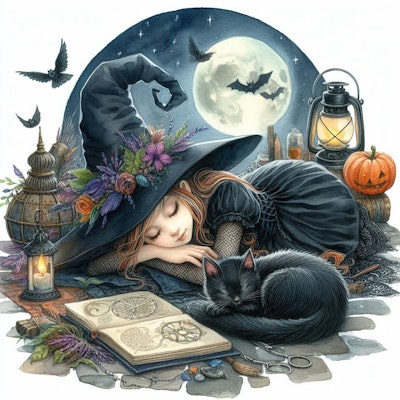 眠る魔女と黒猫