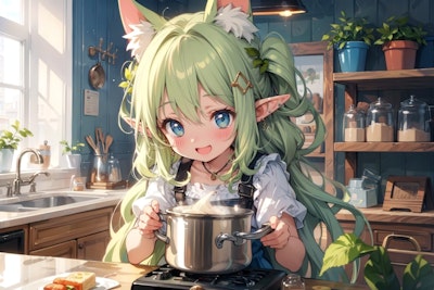 Elf preparing a meal 42