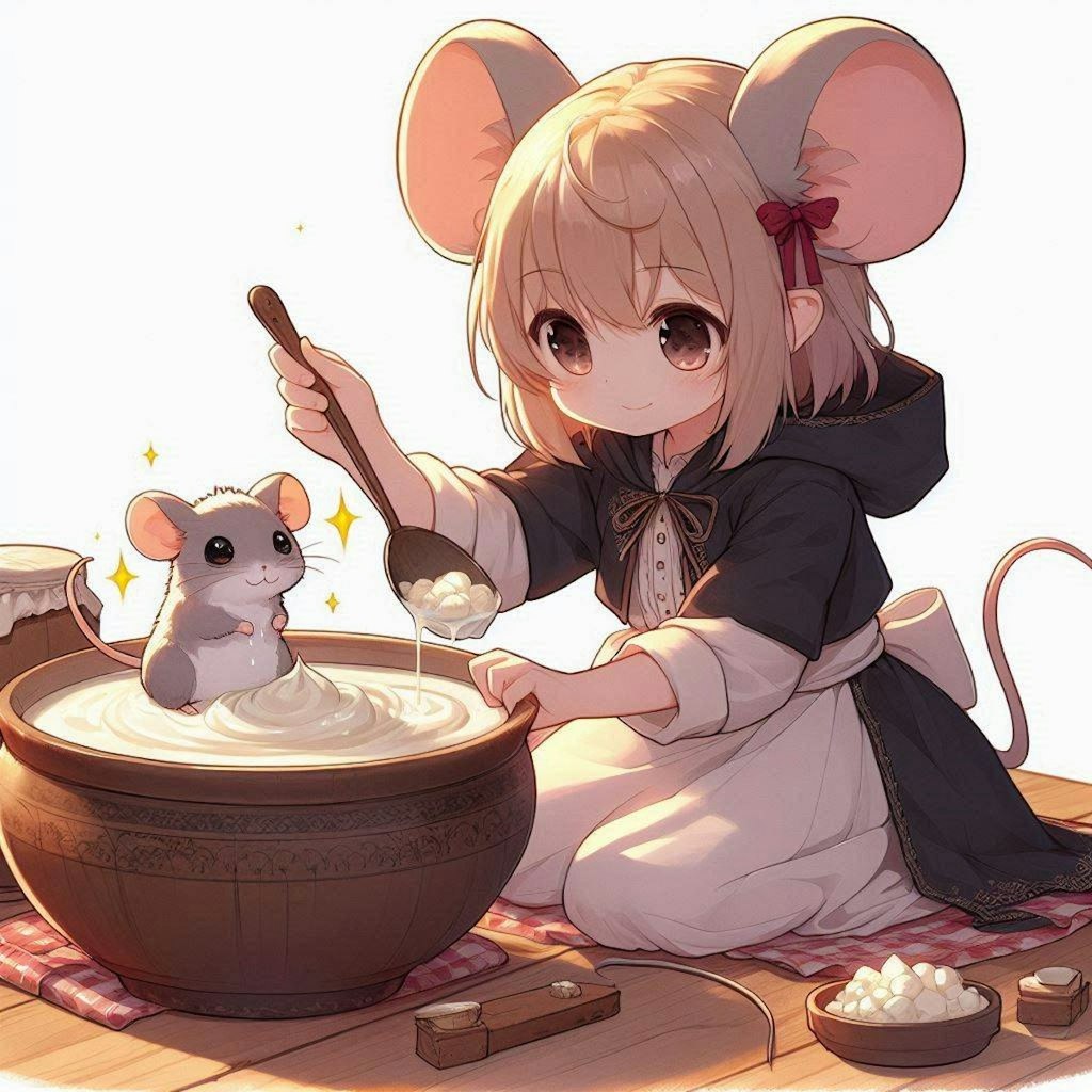 チーズを自作する二足歩行鼠ちゃん？