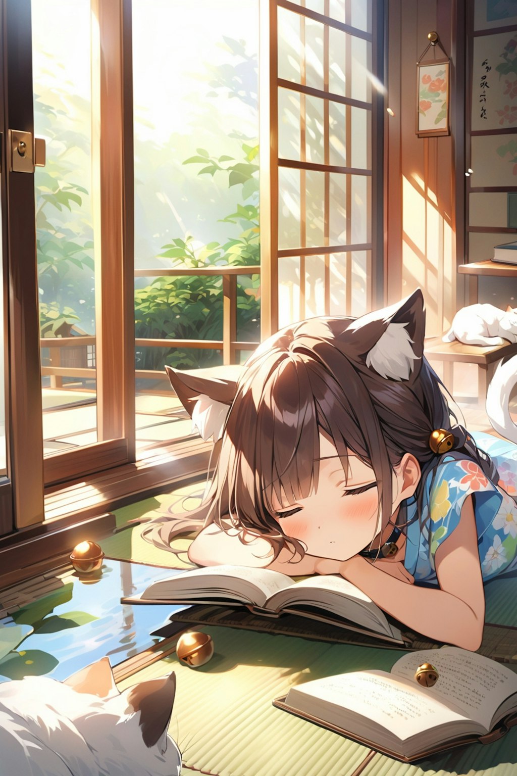 読書寝猫耳娘📖🐱💤 薄水色