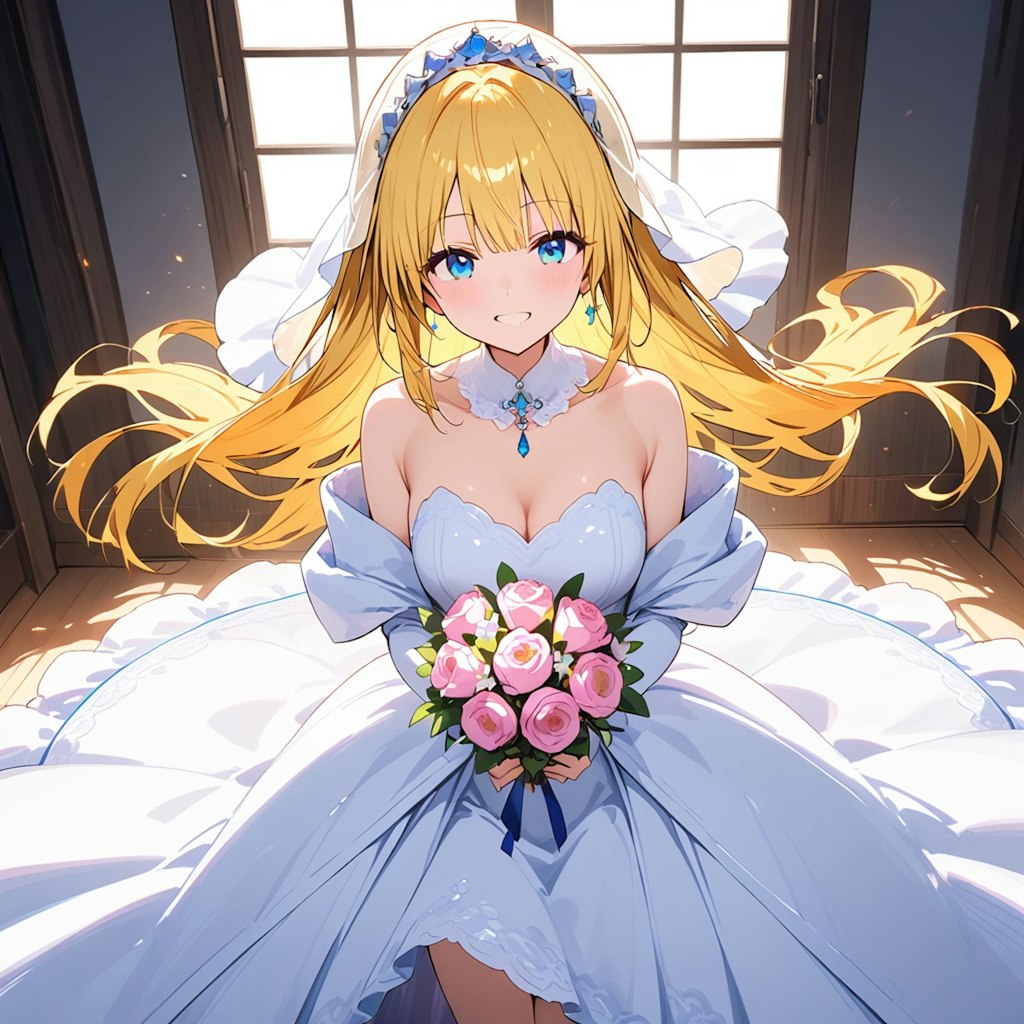 ブーケを持つ花嫁