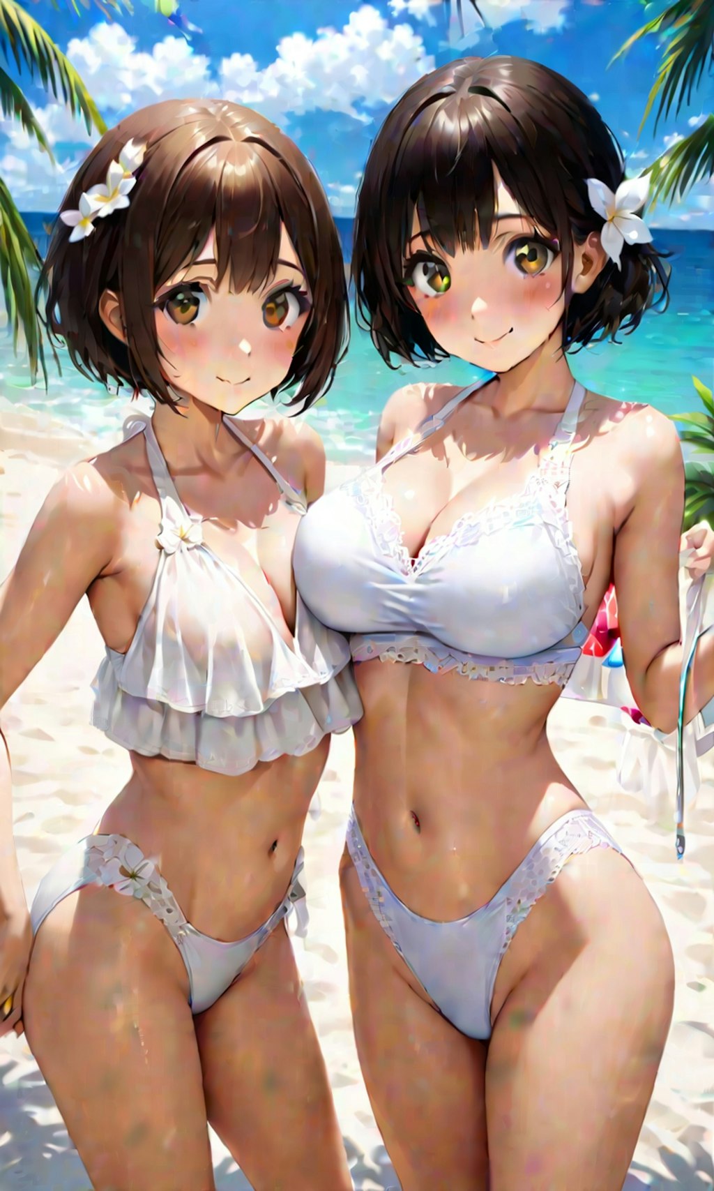 水着と女子高校生と