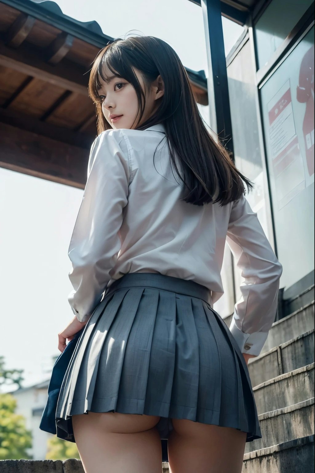 【制服ミニスカート♡】