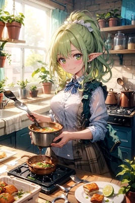 Elf preparing a meal 26