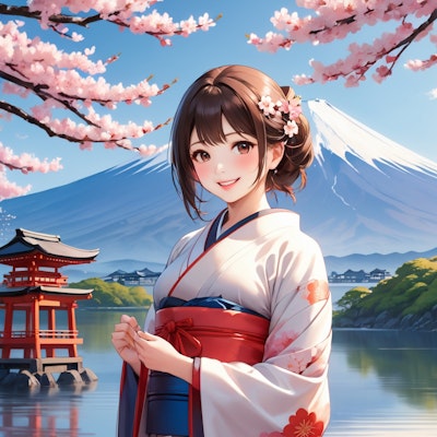 富士と桜と巫女さんと14　20240320