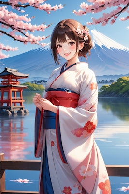 富士と桜と巫女さんと14　20240320