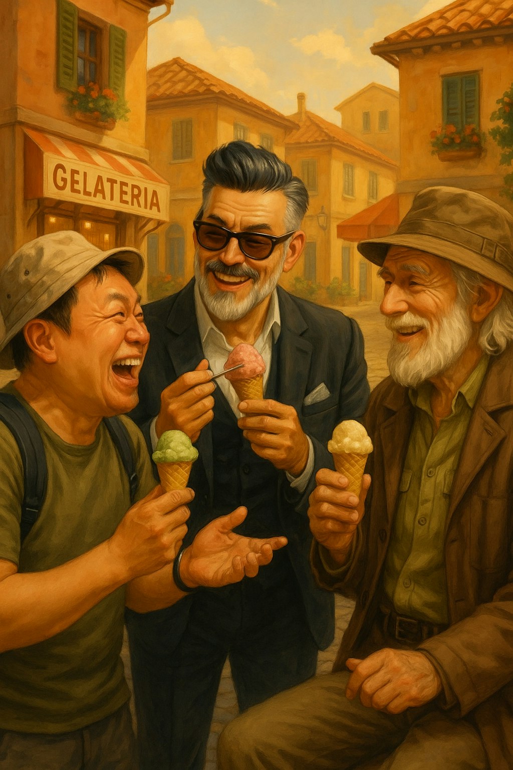 AiScReamの3人がジェラート食べに来たらしい