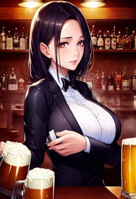 Ms. Bartender-beer mug