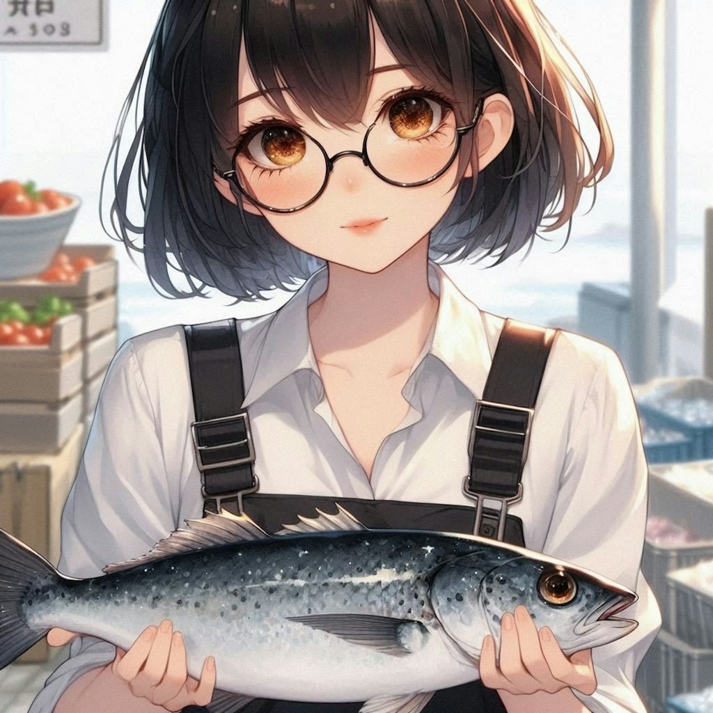 魚市場のおねいさん(*´ω｀*)