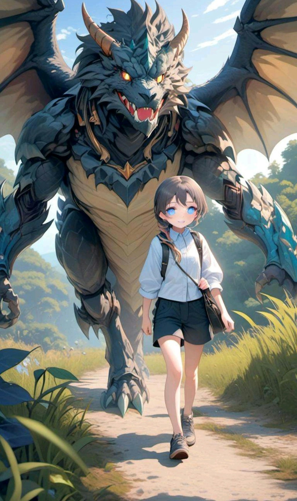 モンスターマスターを目指して旅する少女