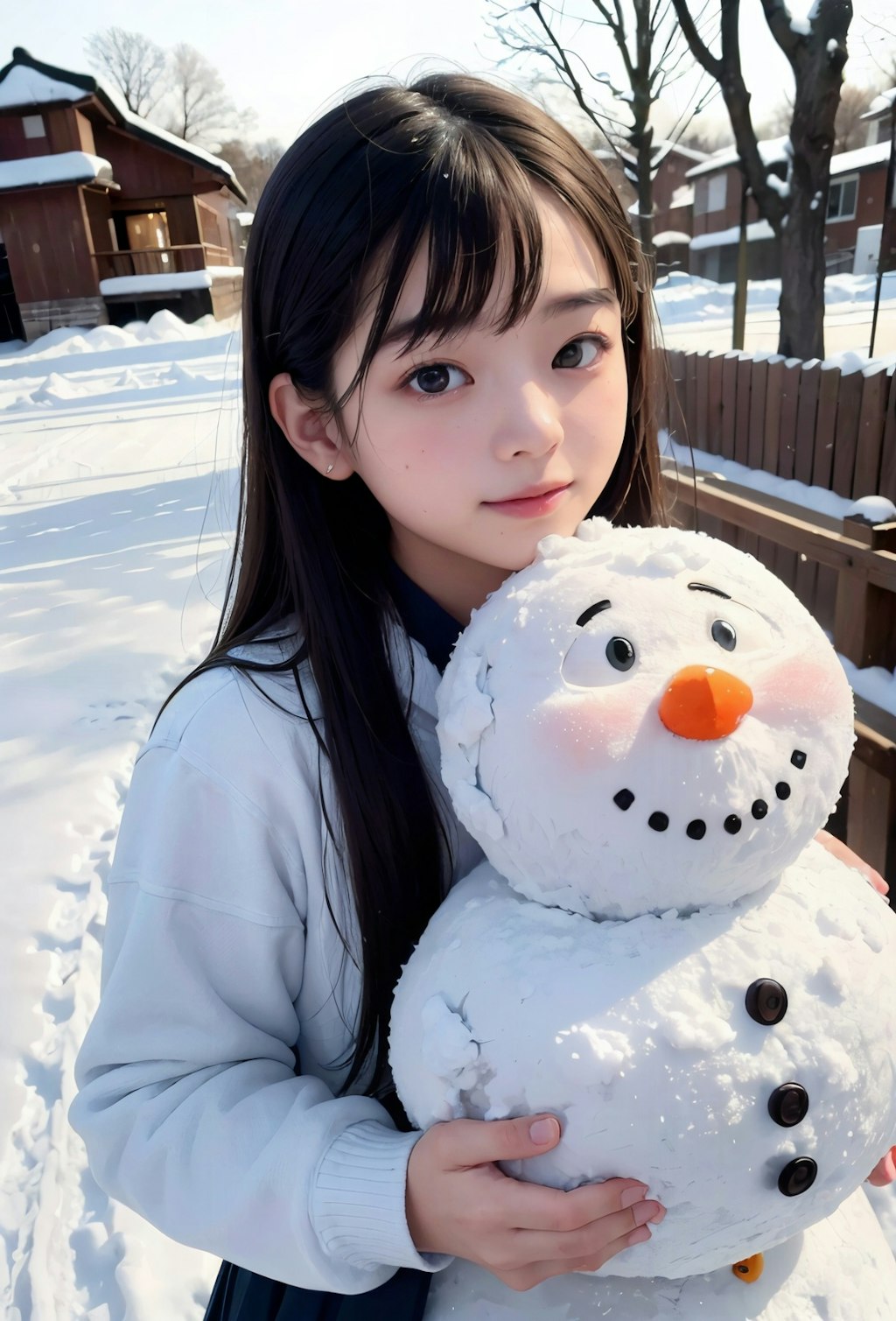 雪だるまできたよ