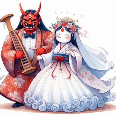 天女と鬼の結婚式