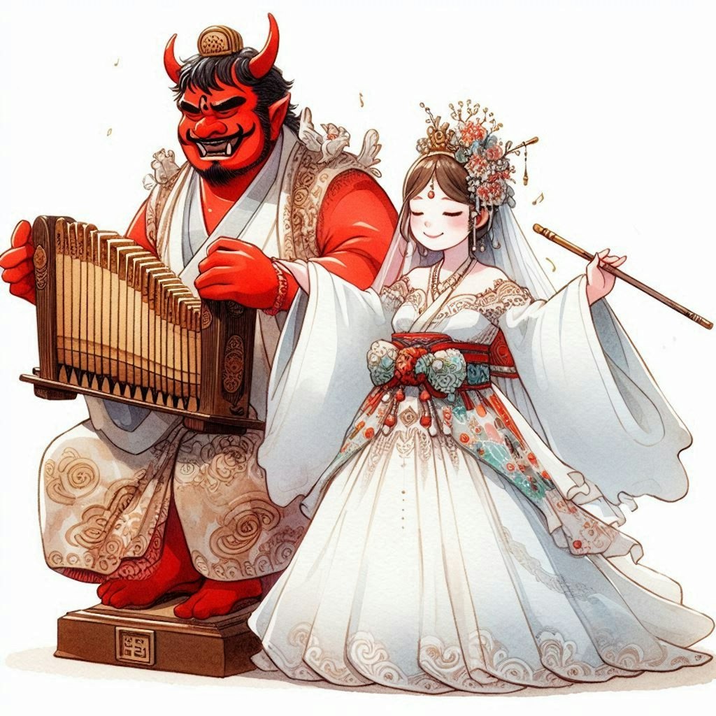 天女と鬼の結婚式