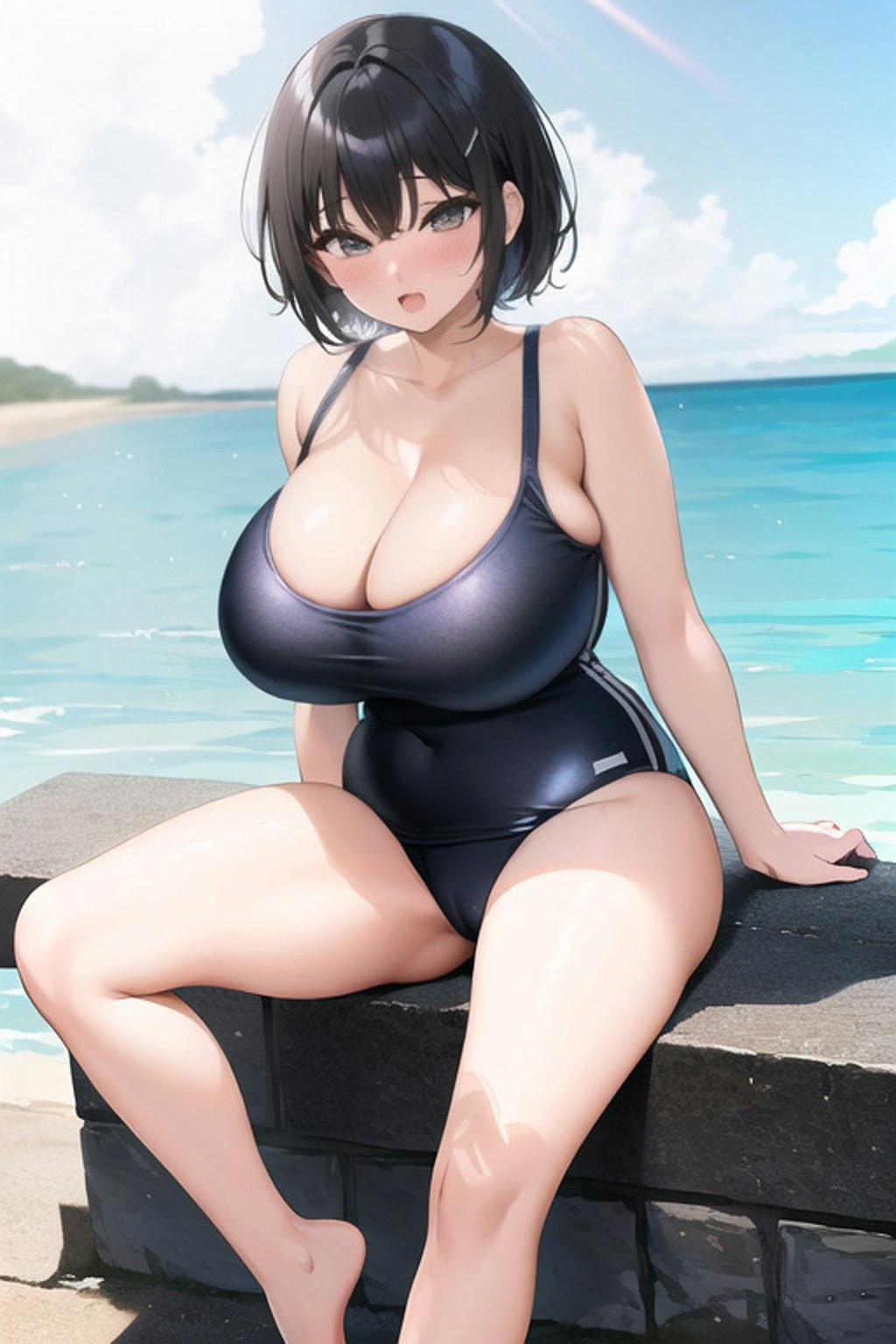 海　スク水女の子集