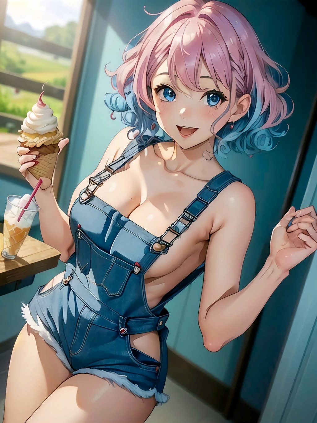 雫ちゃん💧ソフトクリーム🍦大好き❤