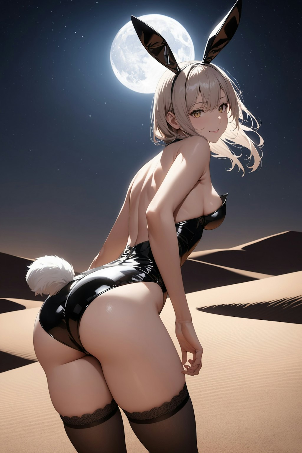 バニーさんと夜の砂漠デート Y708