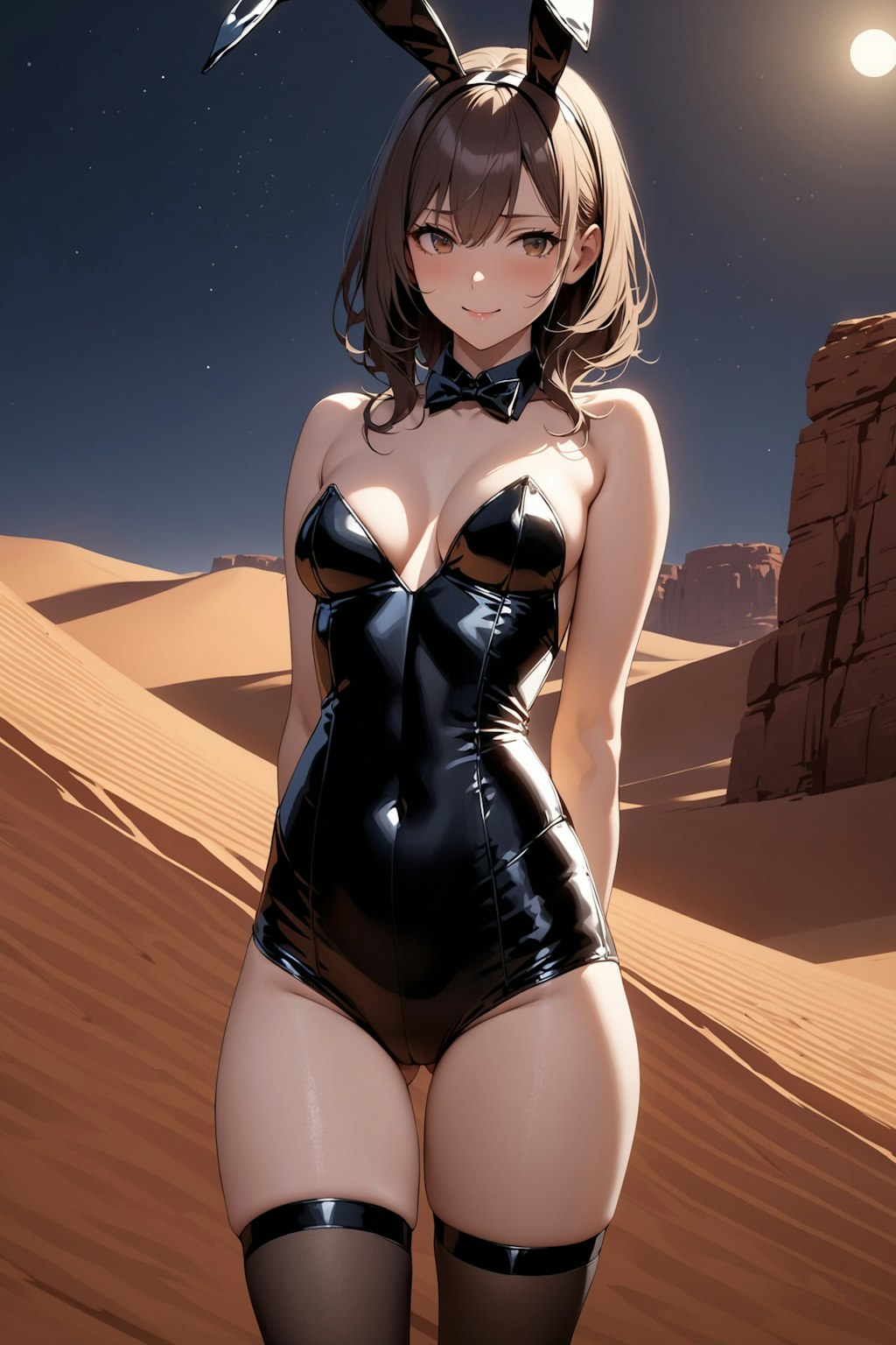バニーさんと夜の砂漠デート Y708