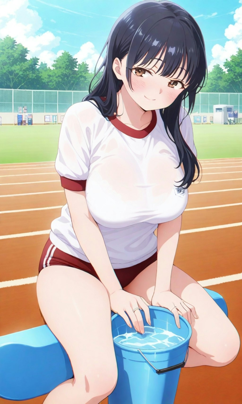 ブルマで後片付け