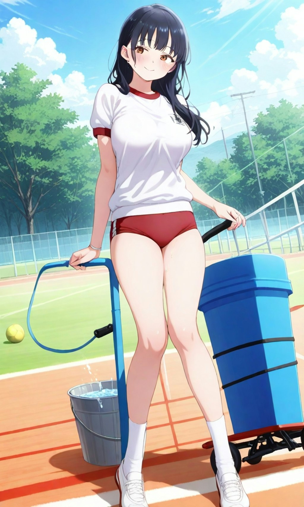 ブルマで後片付け