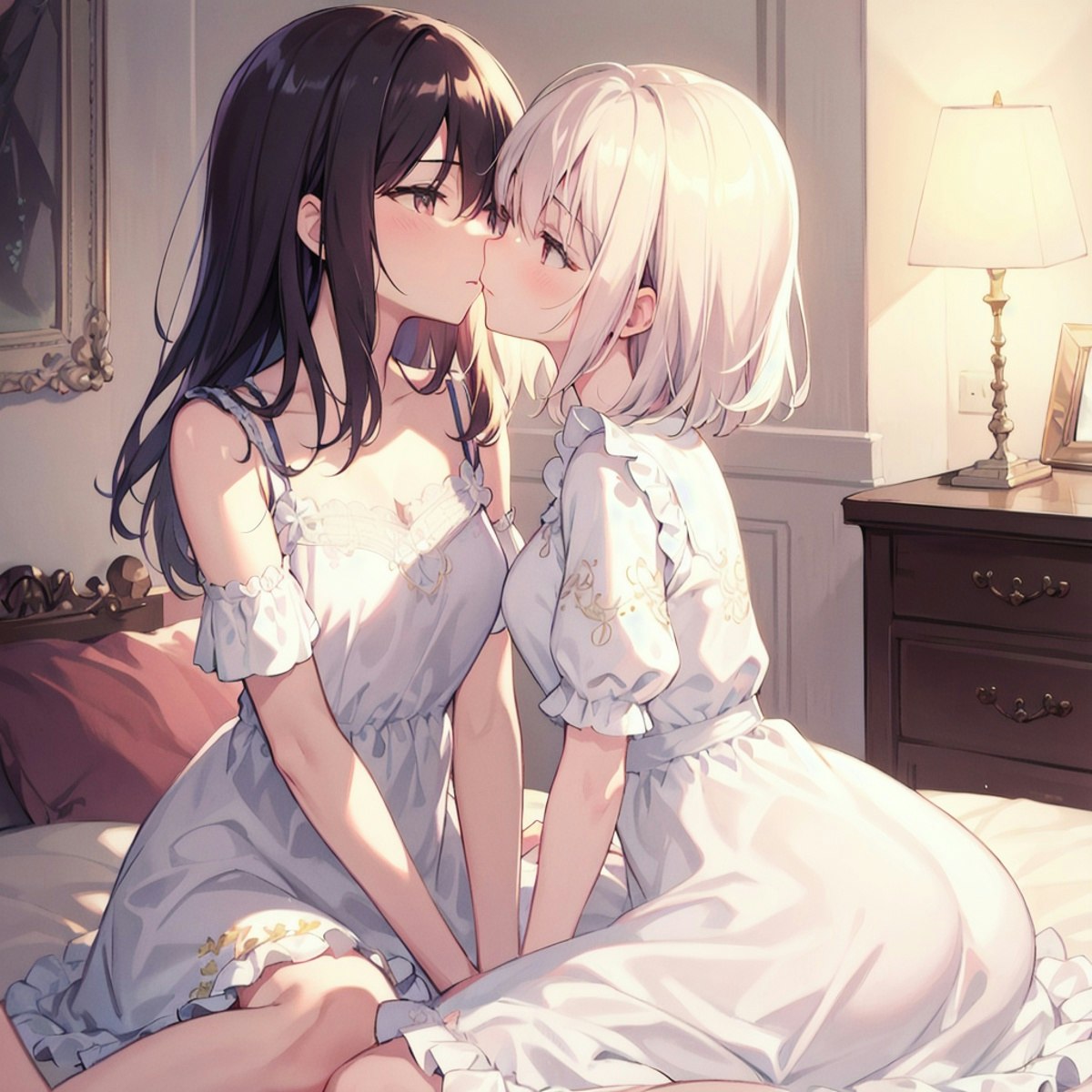 百合キス | chichi-pui（ちちぷい）AIイラスト専用の投稿サイト