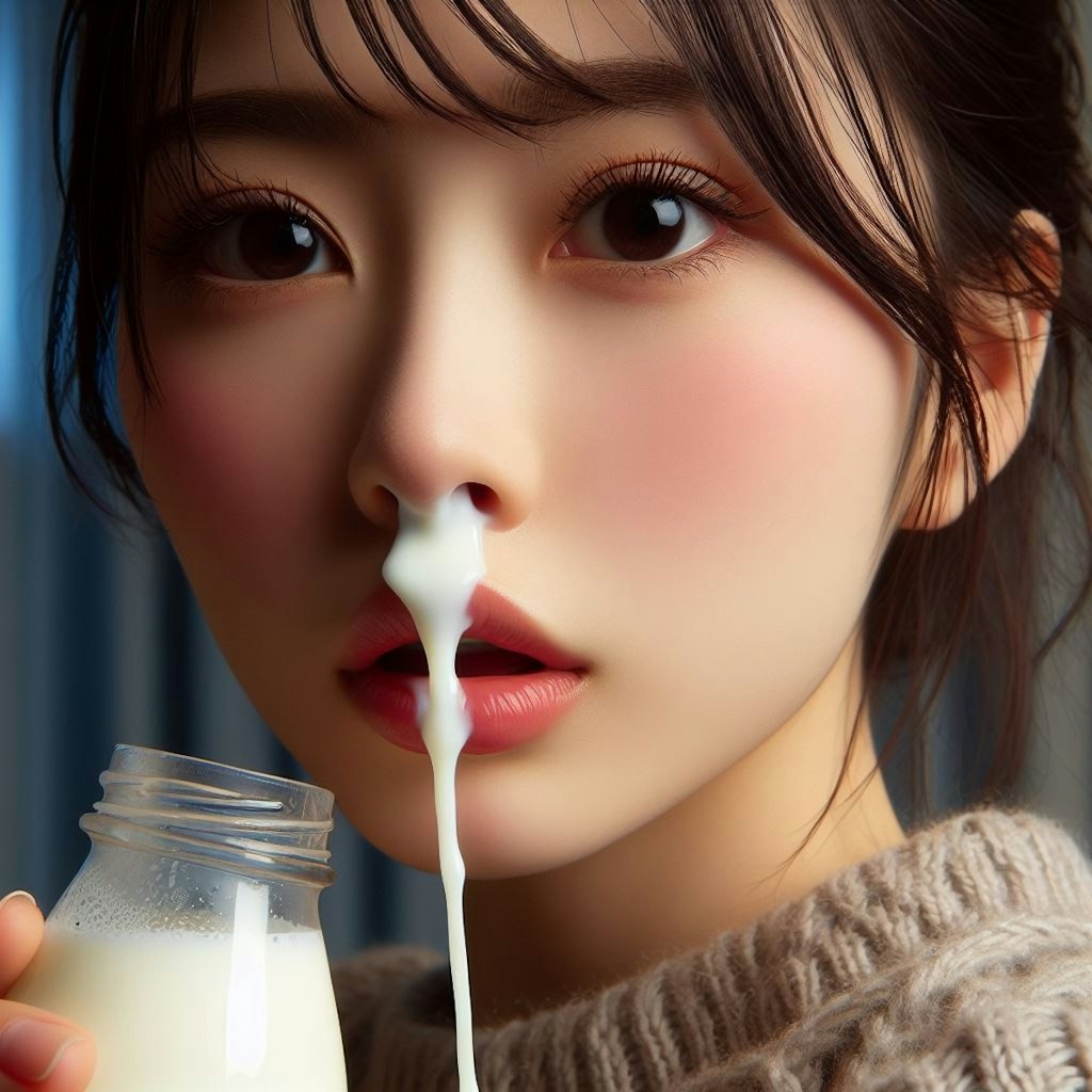 milk out of nose