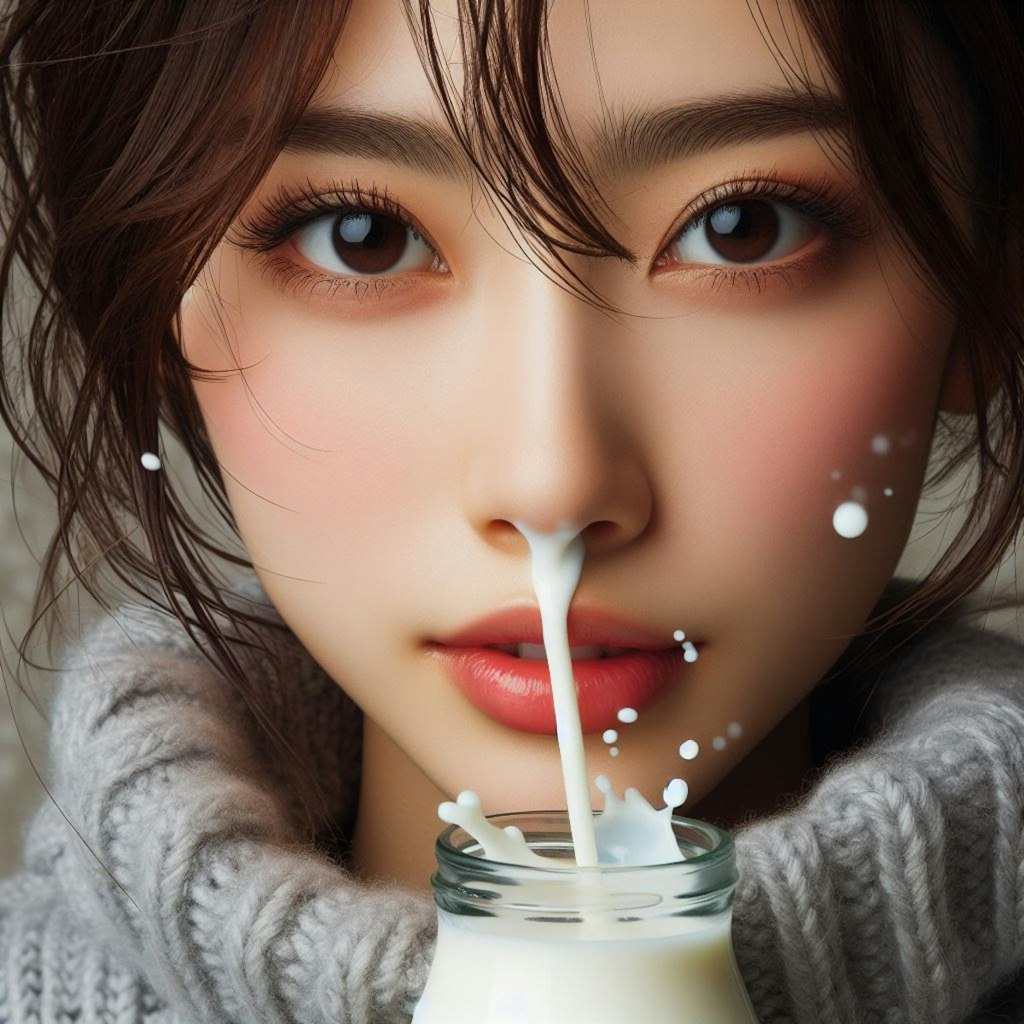 milk out of nose