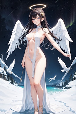 雪の地に舞い降りた天使