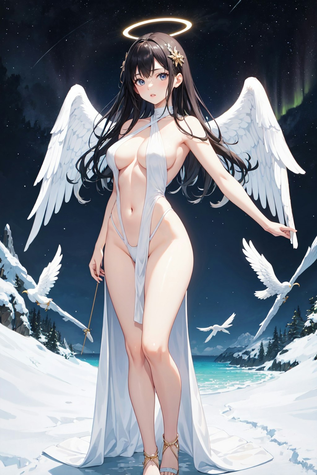 雪の地に舞い降りた天使