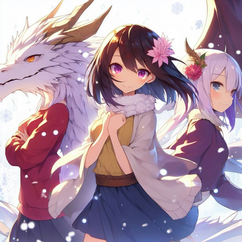 雪と龍と少女