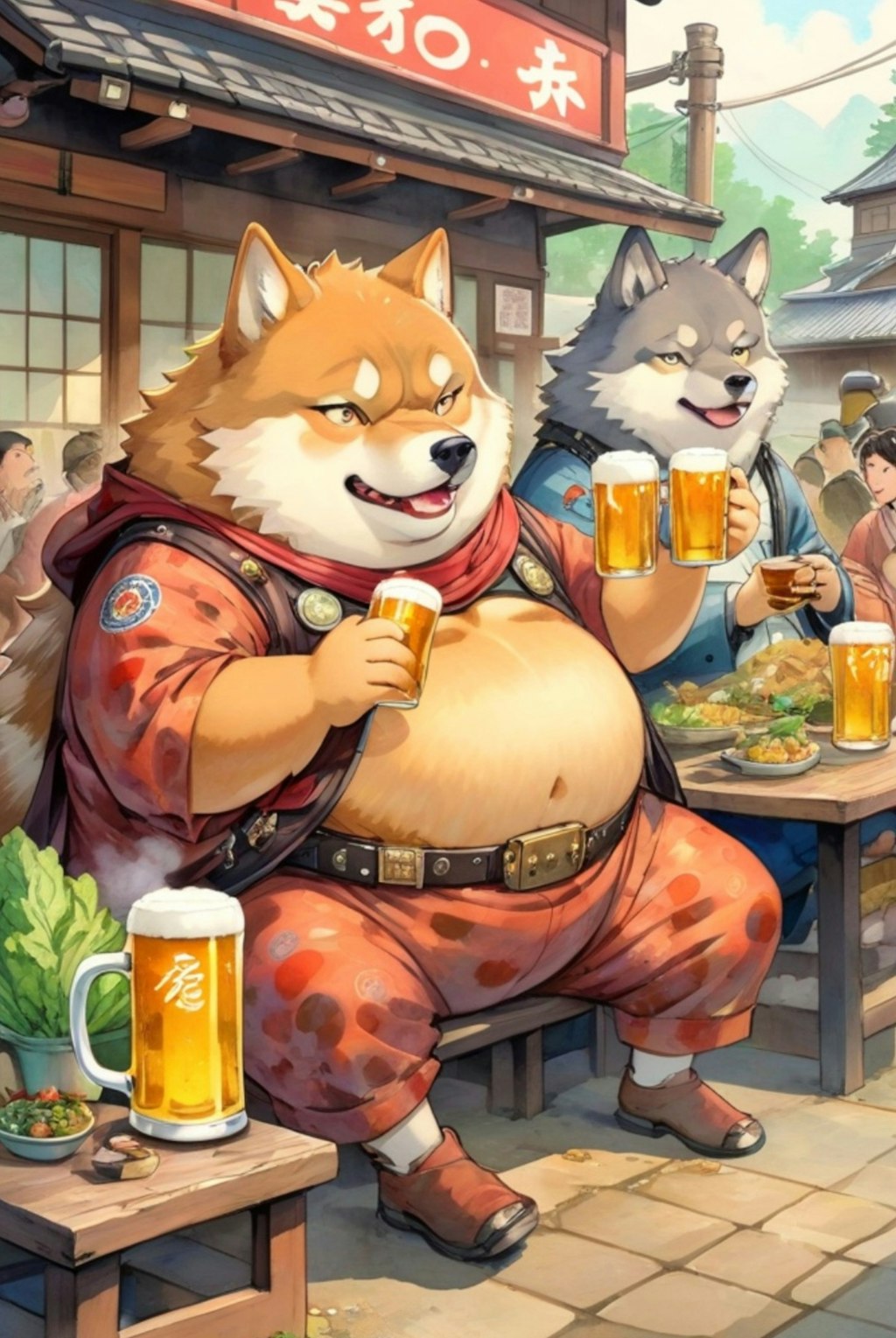 🍺と太ったオオカミ