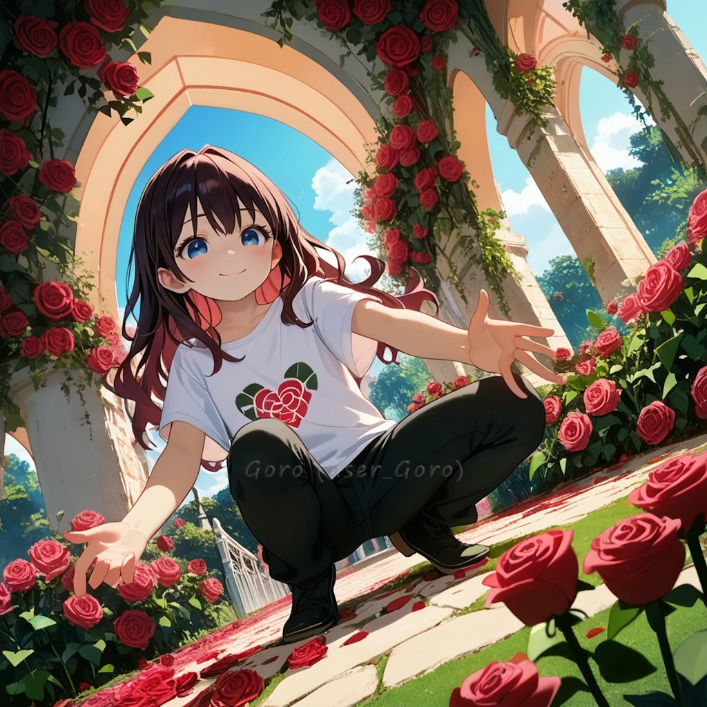 薔薇の園の少女