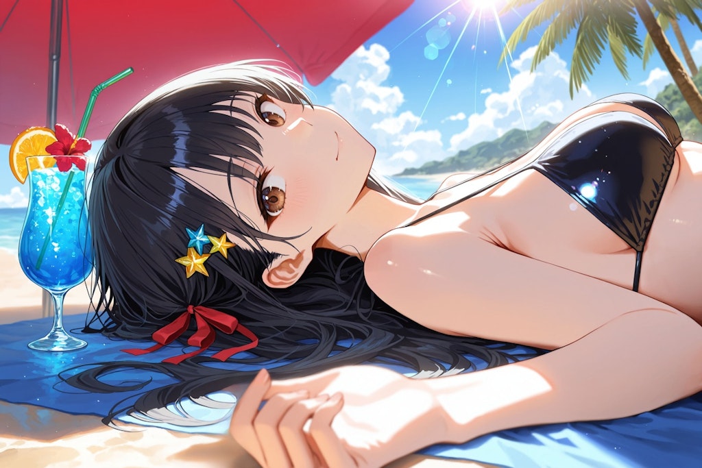 夏だ！ビーチだ！異世界だ！（異世界の女神さま（クシナダヒメさん））
