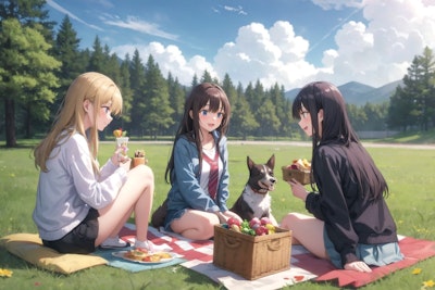 picnic on a grassy