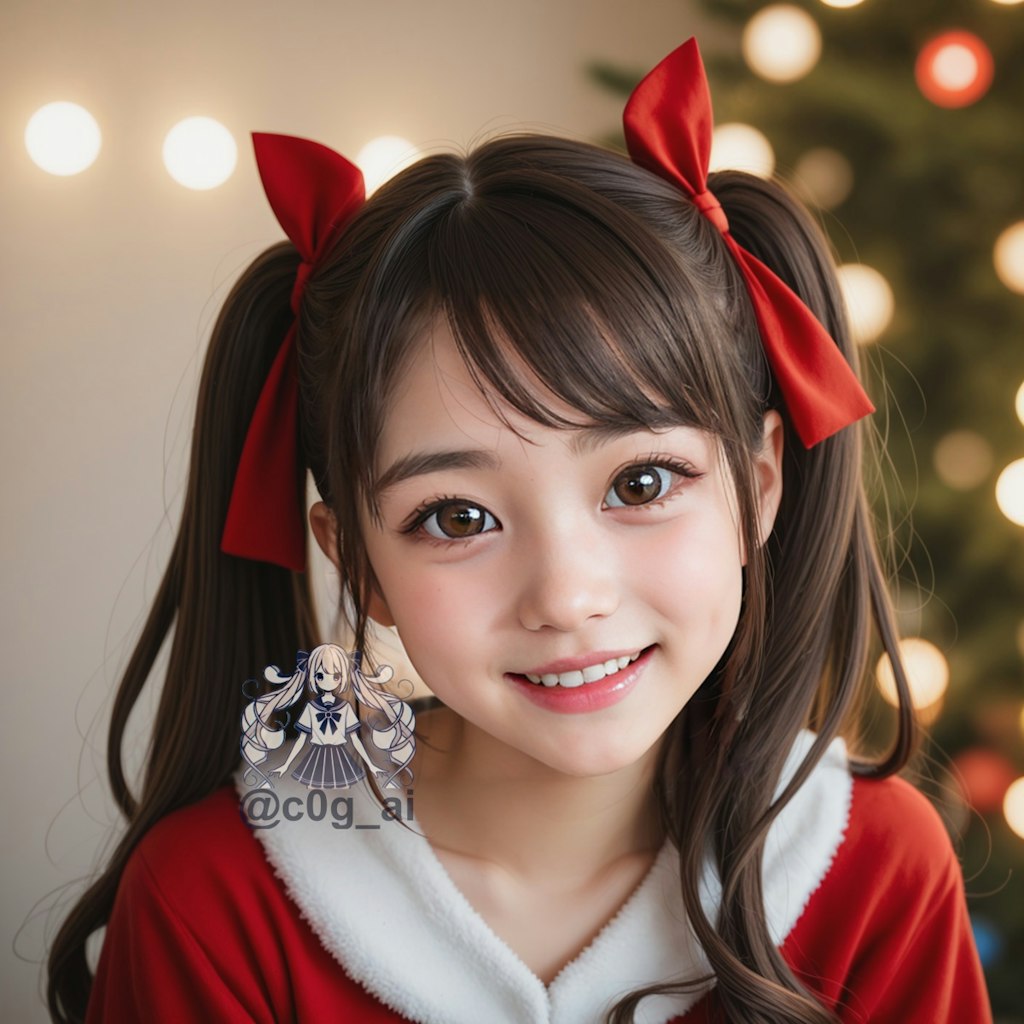 クリスマスパーティーの愛ちゃん