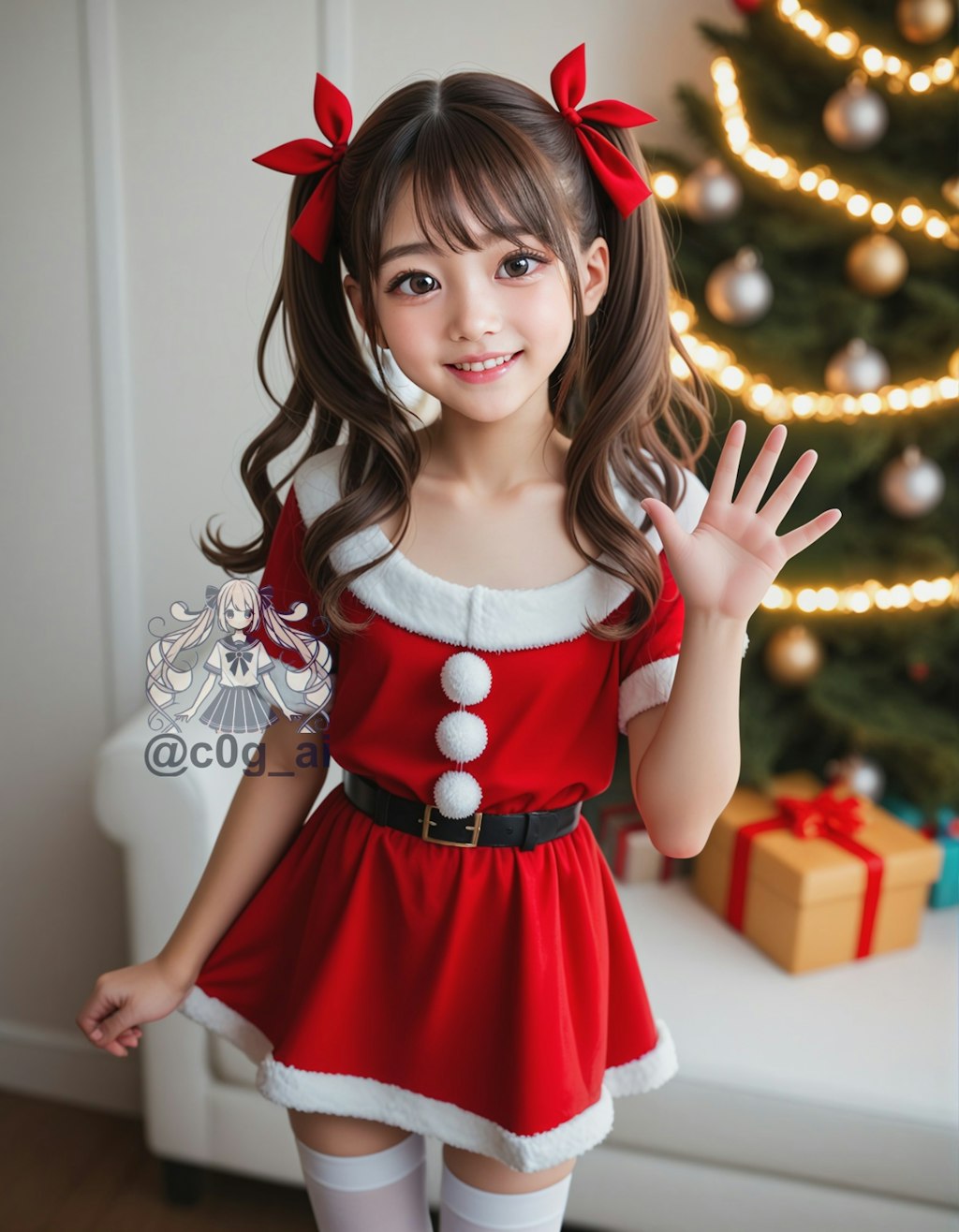 クリスマスパーティーの愛ちゃん