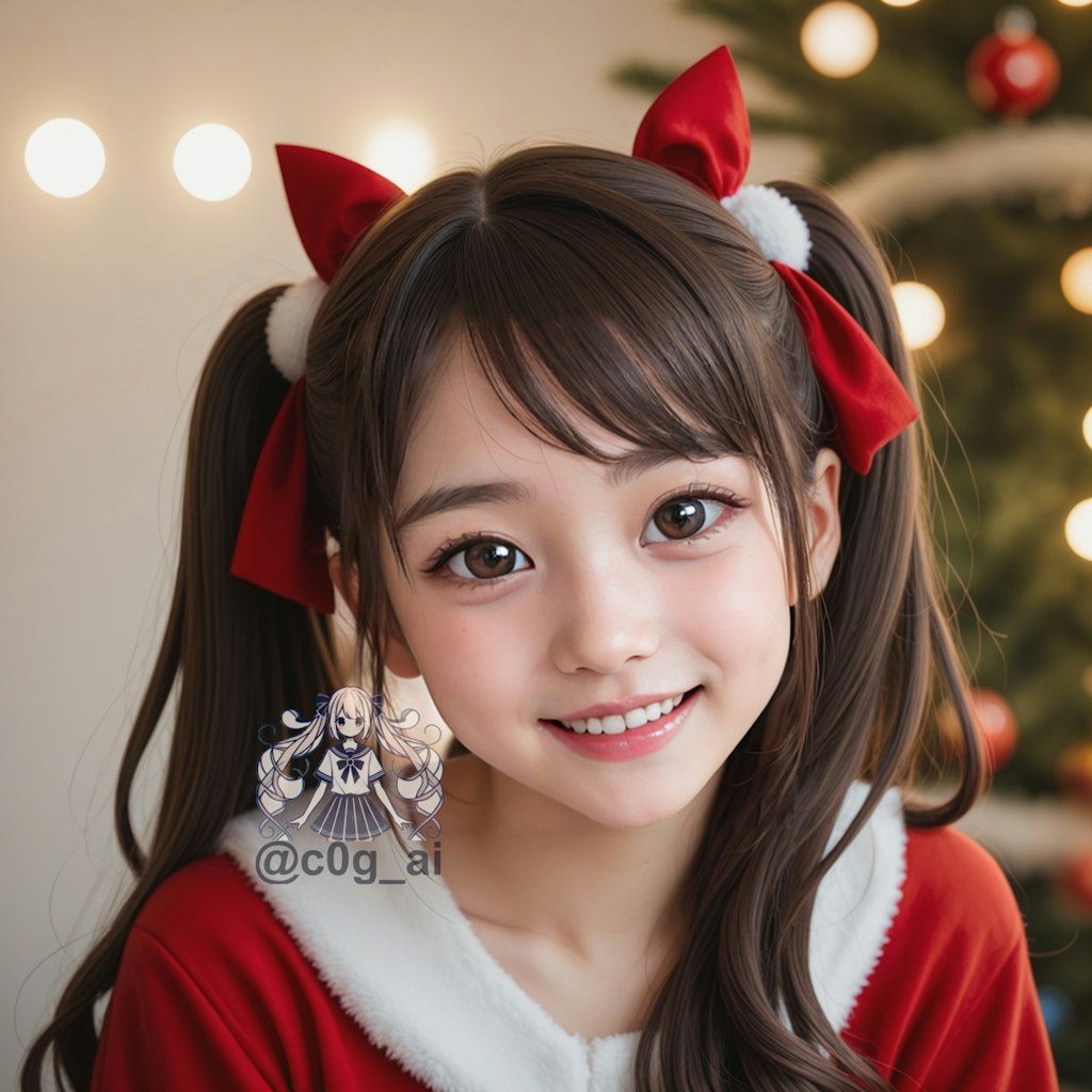 クリスマスパーティーの愛ちゃん