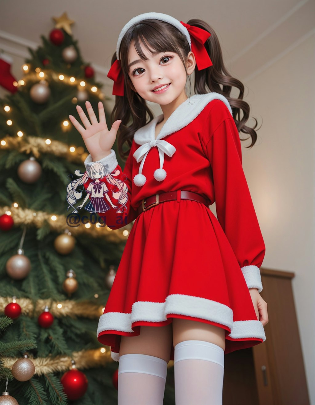 クリスマスパーティーの愛ちゃん