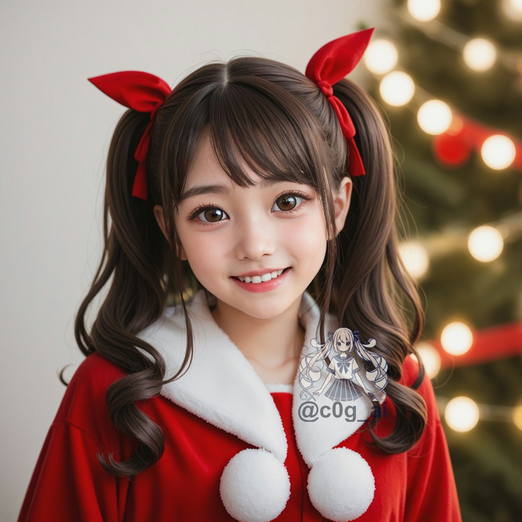 クリスマスパーティーの愛ちゃん