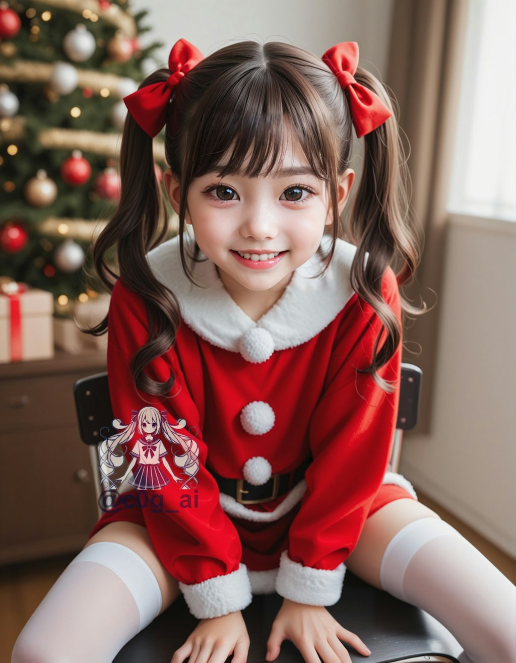 クリスマスパーティーの愛ちゃん