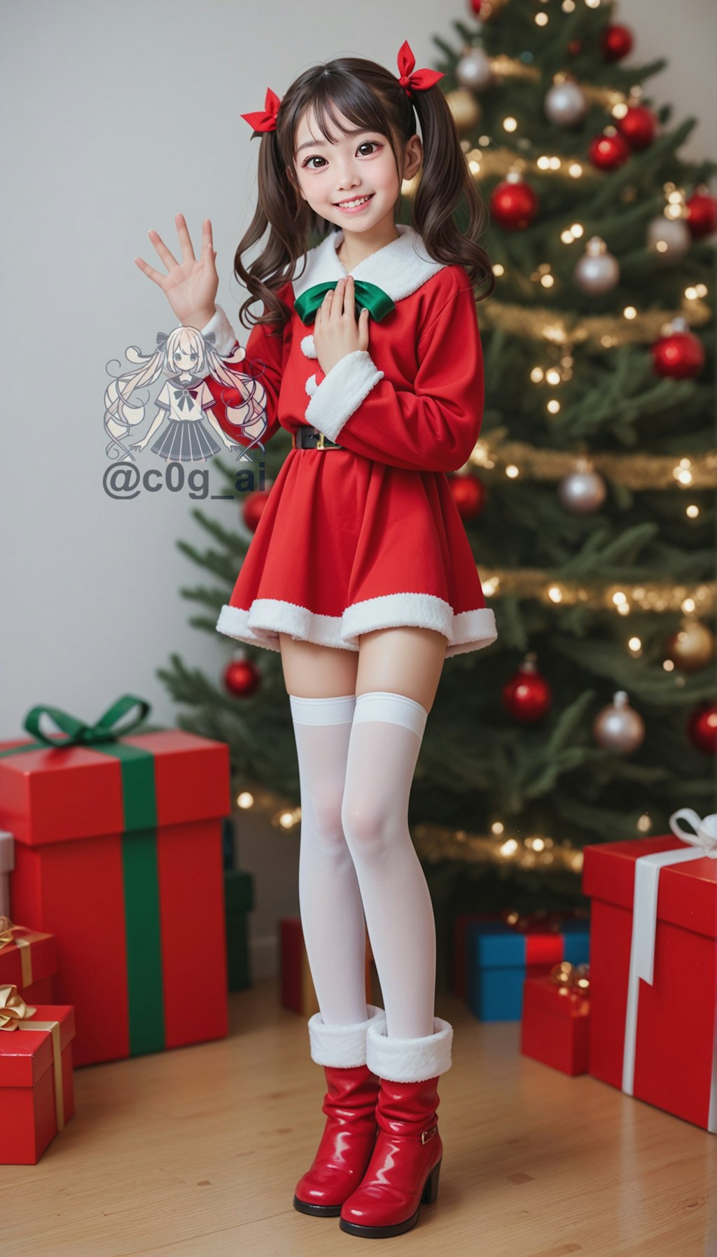 クリスマスパーティーの愛ちゃん