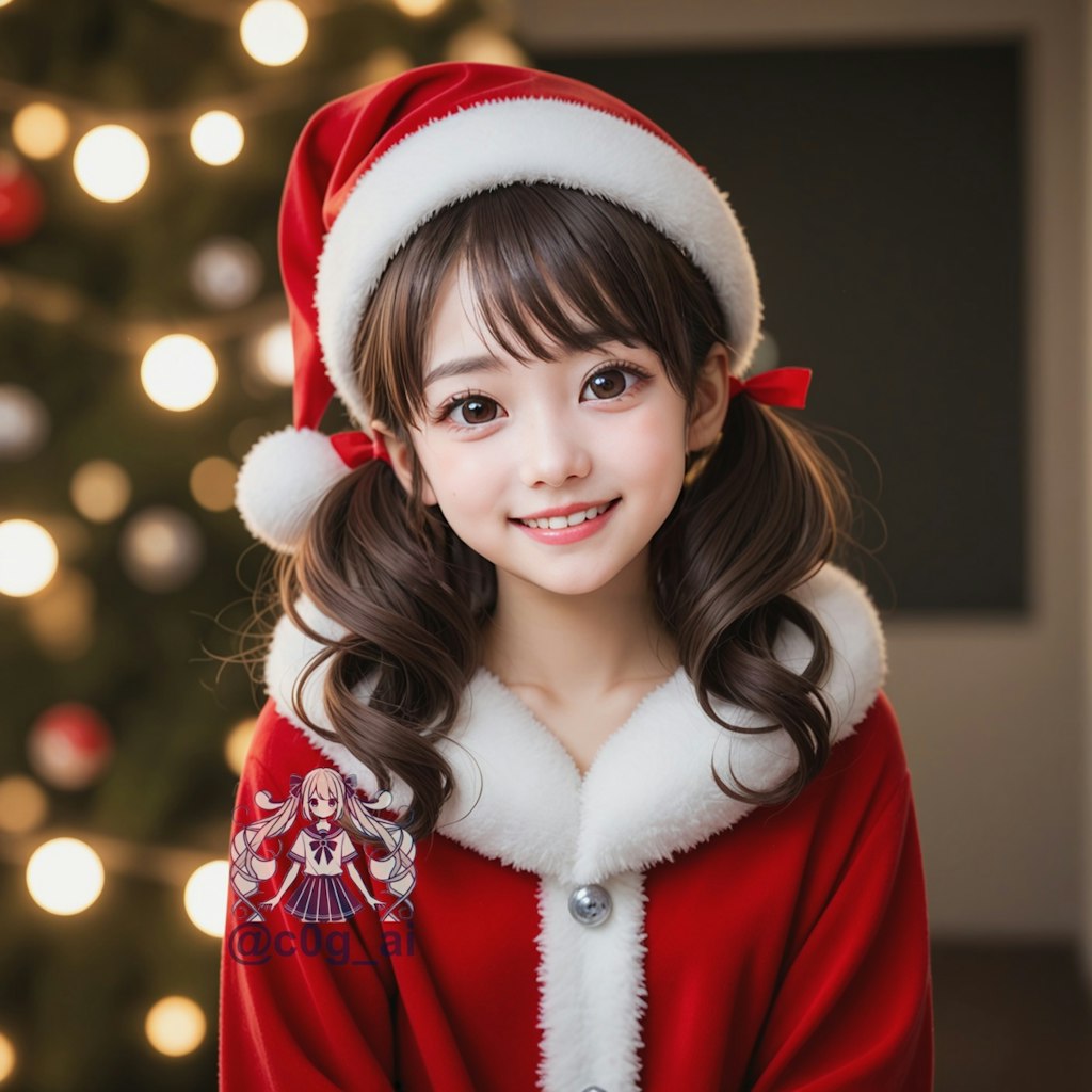 クリスマスパーティーの愛ちゃん