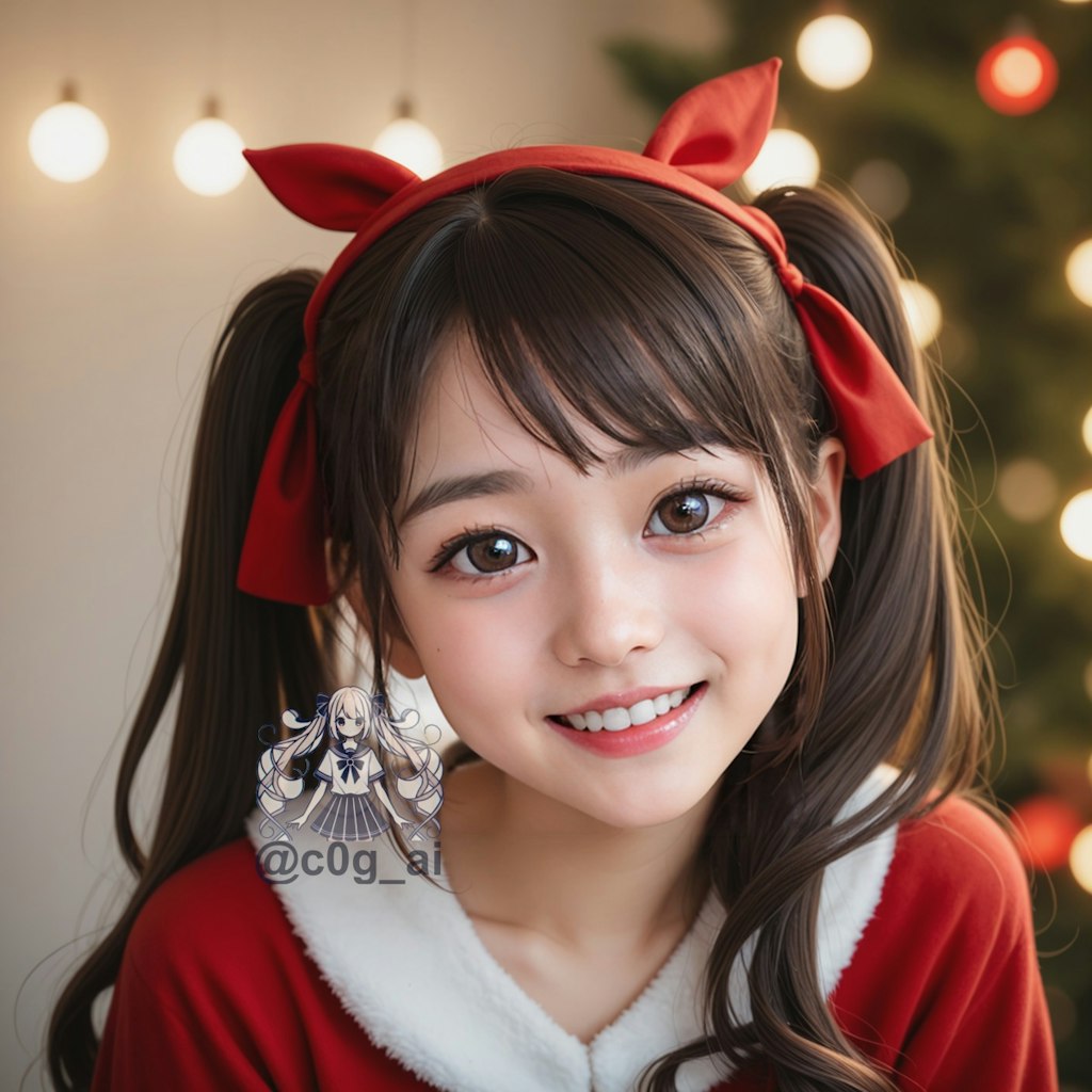 クリスマスパーティーの愛ちゃん