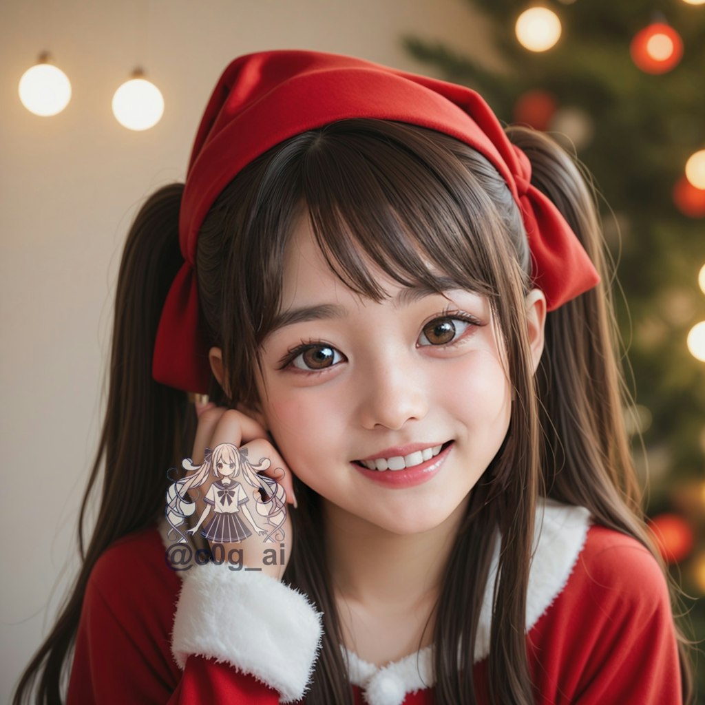 クリスマスパーティーの愛ちゃん