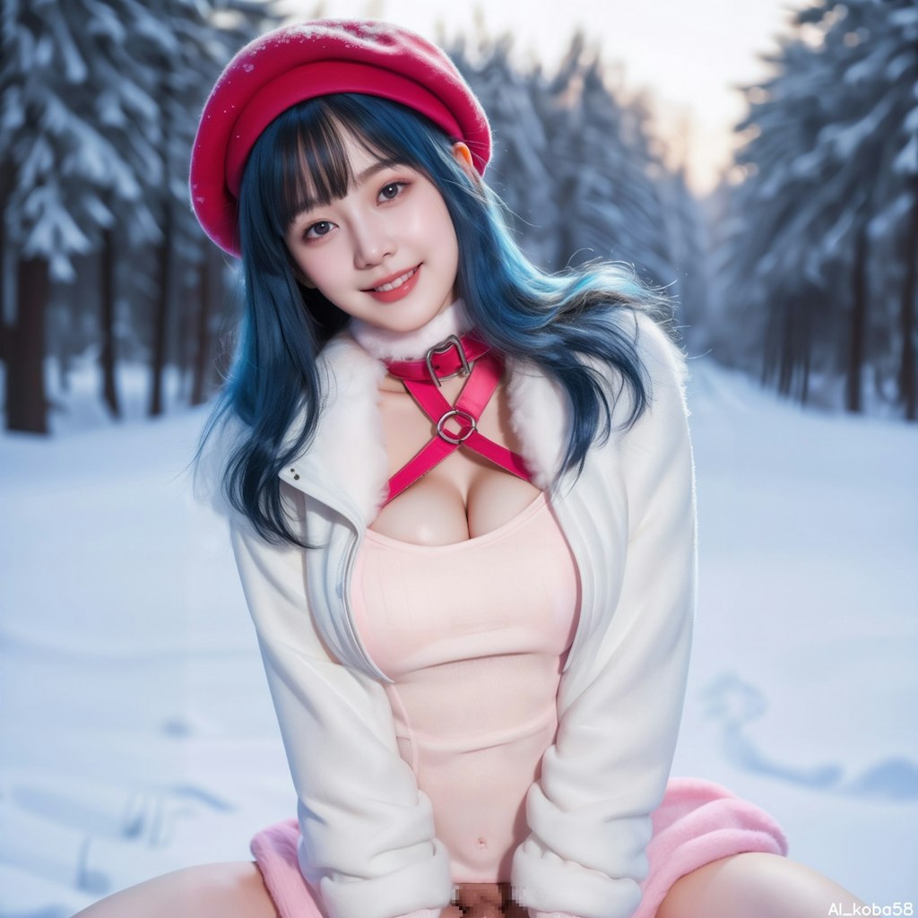 Vol170_keyhole Knit Dress and fully coat NSFW